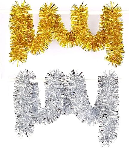 Amazon | CINECE クリスマス キラキラガーランド メッキモール 10m